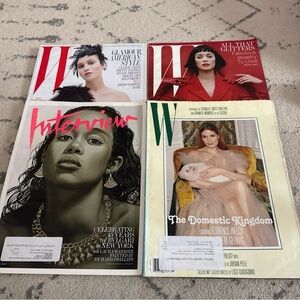 Lot 4 W Magazine & Interview Florence Welch Harrier Cotillard, Jennifer Lawrence